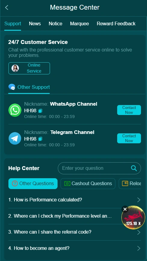 HH98 Game support